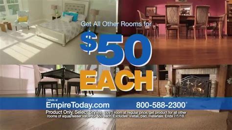 Empire Today 50 Room Sale Tv Commercial No Limit Ispottv