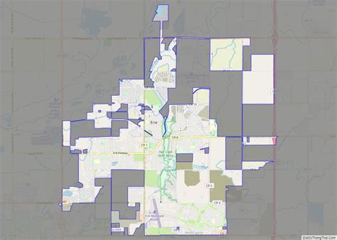 Map Of Erie Town Colorado Thong Thai Real