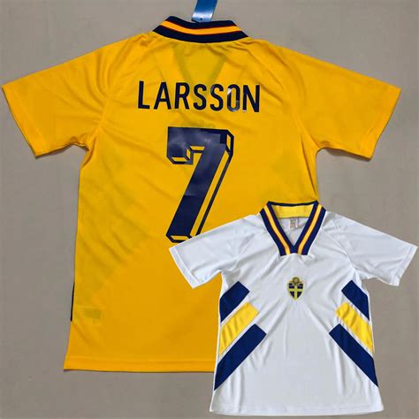 Camisas De Futebol Retr Cl Ssicas De Da Su Cia Larsson Brolin