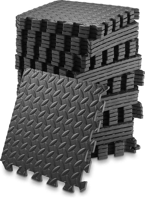 Walsai Exercise Mats Puzzle Foam Mats Gym Flooring Mat Cover 20 Sqft Interlocking