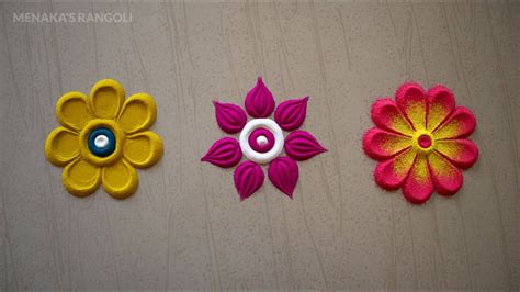 Simple Small Flower Rangoli Designs | Best Flower Site