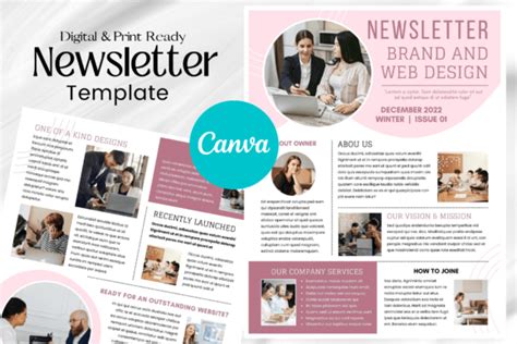 Self Editable Canva Newsletter Template Graphic By Naleencmudhannayake