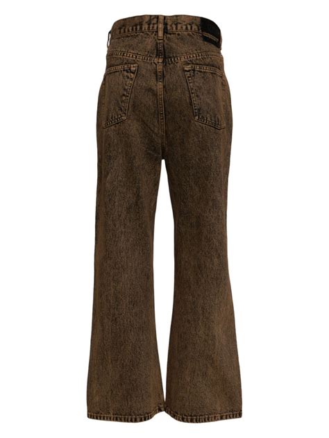 Izzue Washed Straight Leg Jeans Brown FARFETCH