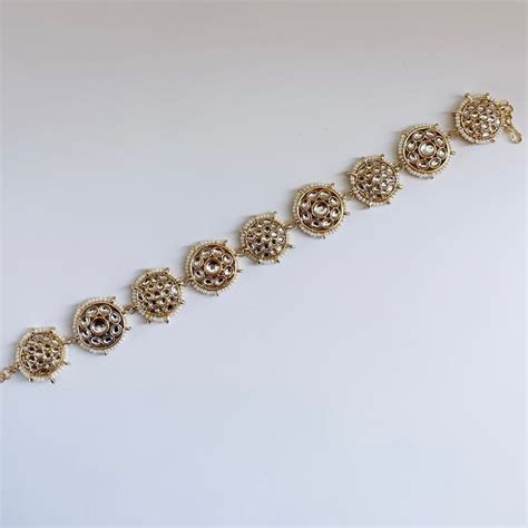 Kundan Head Band Sheesh Phool Tikka Bridal Matha Patti Sheesh Patti