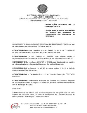 Preenchível Disponível crefpr org Conselho Regional de Educao Fsica da