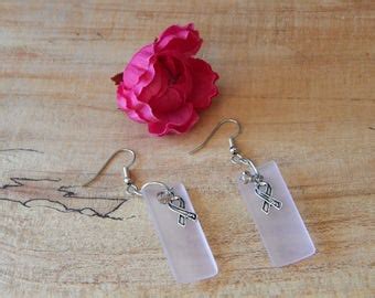 Cherry Quartz Earrings Dangle Earrings Pink Earrings Modern