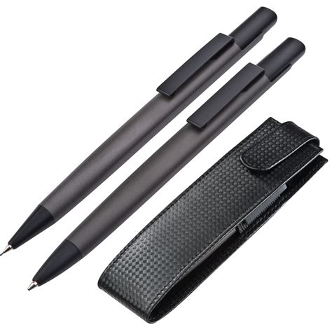 Set Aus Kugelschreiber Und Bleistift In Etui Anthrazit