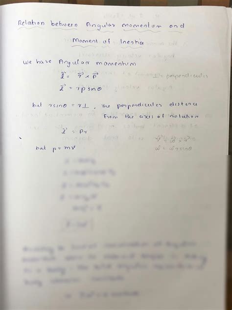 Solution Relation Between Angular Momentum And Moment Of Inertia