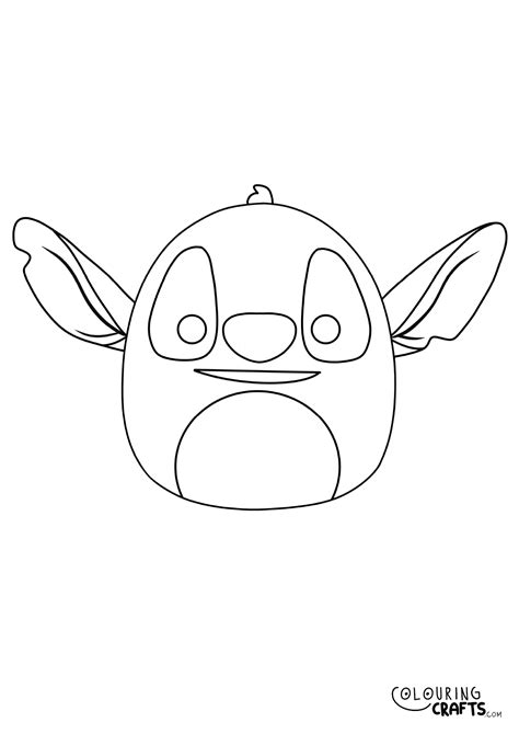 Stitch Squishmallows Printable Colouring Page Colouring Crafts