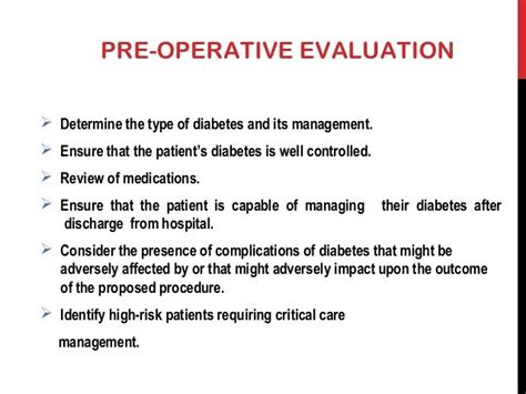 Perioperative Management Of Diabetes Mellitus Diabeteswalls