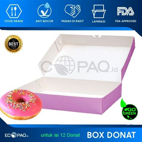 Jual Box Donat Untuk Isi 12 Donat PINK 38x29x15 Cm Jakarta