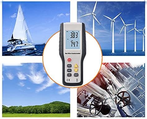 Duct Hot Wire Anemometer Thermal Anemometer With Backlight Lcd Display