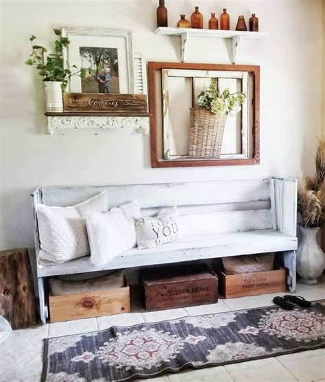 Farmhouse Entryway Bench With Rustic Wall Décor Soul Lane