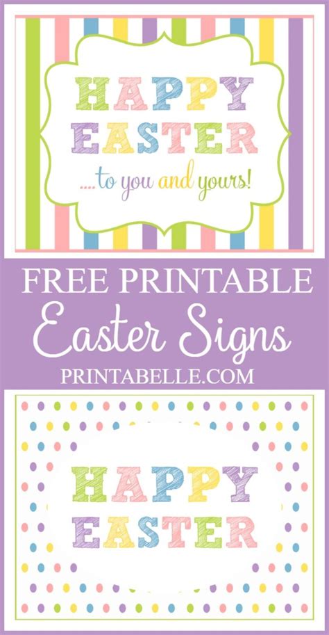 Free Easter Signs Printables | Easter signs, Happy easter sign, Party ...