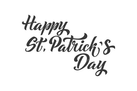 Premium Vector Happy Saint Patricks Day Handwritten Lettering Typography