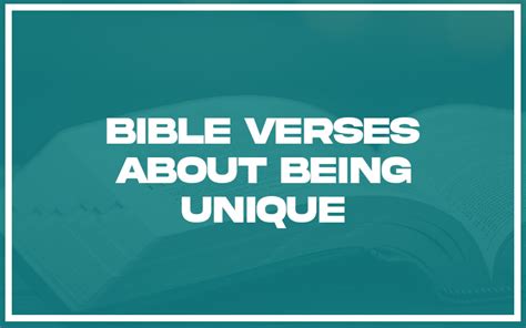 27 Bible Verses About Being Unique With Related Verses Christianity Path