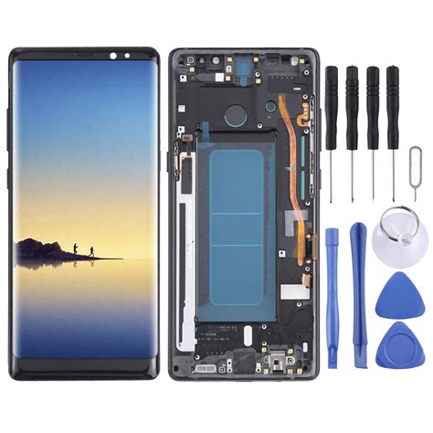 Oled Material Lcd Screen And Digitizer Full Assembly With Frame For Samsung Galaxy Note 8 Sm