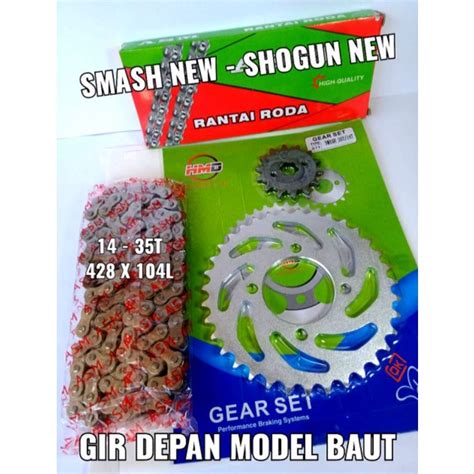 Jual Gear Gir Rantai Set Paket Motor Suzuki Smash New Shogun