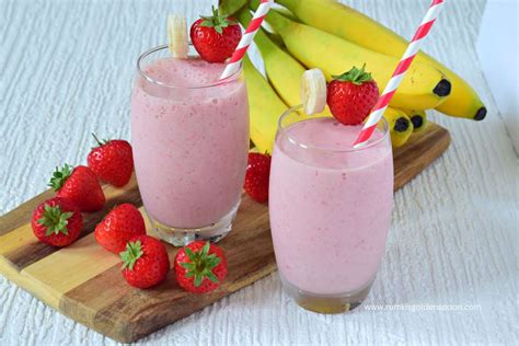 Strawberry Banana Smoothie Healthy Strawberry Banana Smoothie Recipe Without Yogurt Rumki S