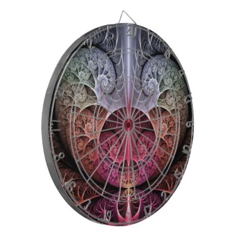 Heartbeat Abstract Surreal Fantasy Fractal Art Dart Board Zazzle