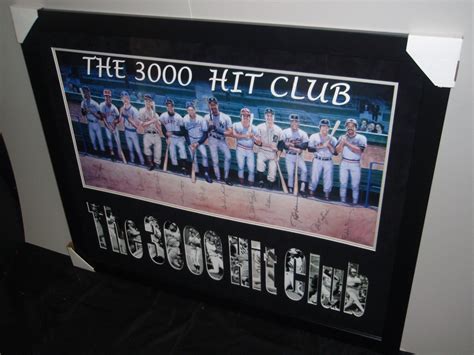 The 3000 Hit Club 35x43 Custom Framed Photo Signed By 12 With Stan