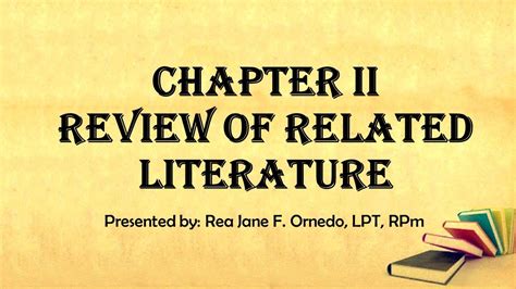 Chapter 2 Review Of Related Literature Youtube