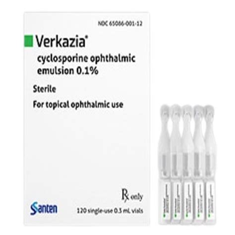 Verkazia Eye Drops 0.1% - Ciclosporin Eye Drops, 120's - Dock Pharmacy