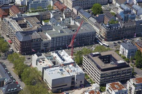 Luftbild Wiesbaden Neubau des Museums Gebäude Kunstmuseum Reinhard