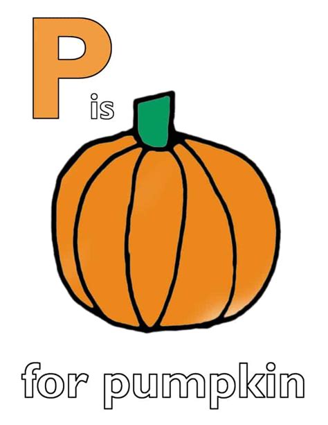 Letter P Coloring Sheets Printable Pdf