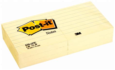 Post It Lined Sticky Notes X Canary Yellow Pads Walmart