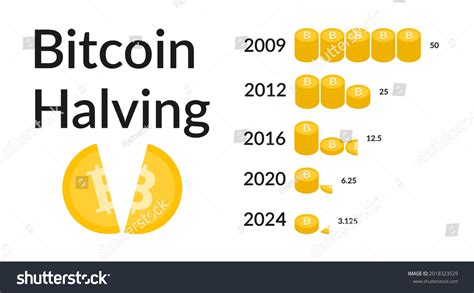 Bitcoin Halving 2024 When Next Bitcoin Stock Vector Royalty Free