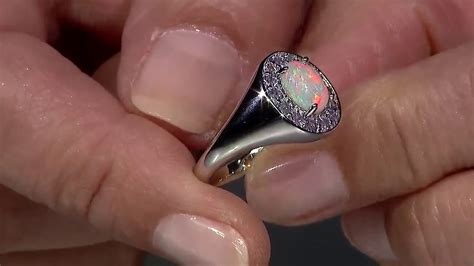 Äthiopischer Welo Opal Tansanit Silber Ring 1 17ct