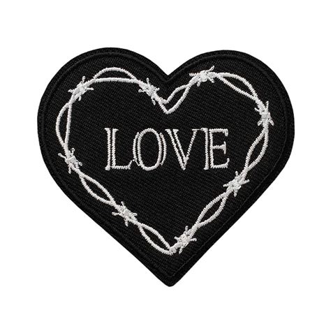 Patch Love Herz Schwarz Snaply