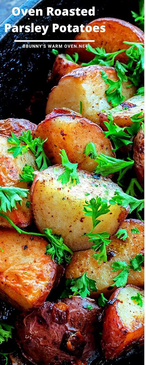 Oven Roasted Parsley Potatoes Oven Roast Baked Diced Potatoes Baked