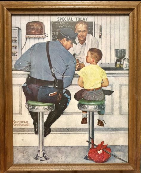 Policeman and Boy By Norman Rockwell 70’s Litho | Norman rockwell paintings, Rockwell paintings ...