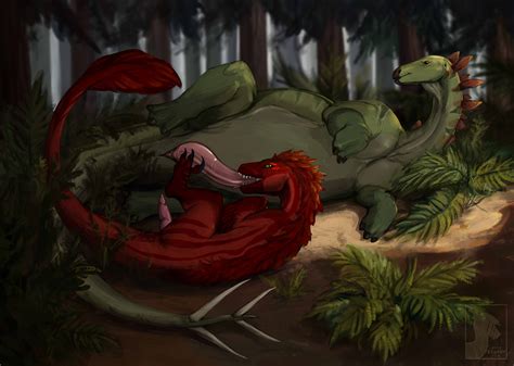 Rule 34 2021 Absurd Res Claws Dinosaur Dromaeosaurid Duo Erection Erganyfox Fellatio Feral