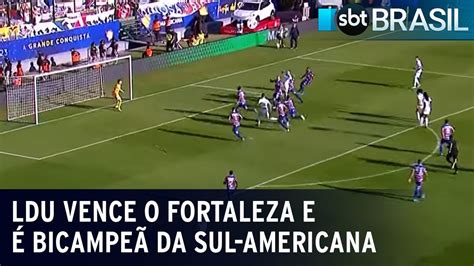 Ldu Vence O Fortaleza Nos P Naltis E Bicampe Da Copa Sul Americana