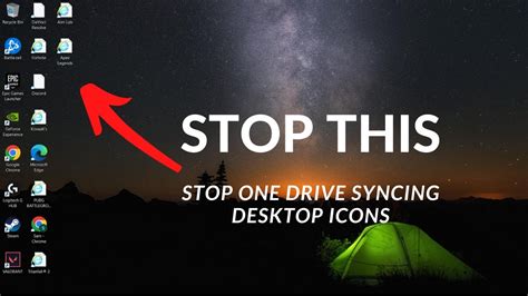 How To Stop Onedrive Syncing Your Desktop Icons Youtube