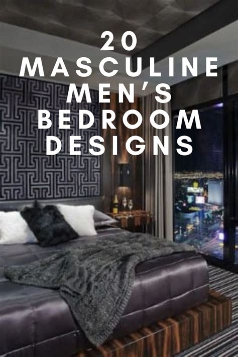 20 Masculine Men’s Bedroom Designs | Mens bedroom, Mens bedroom decor ...