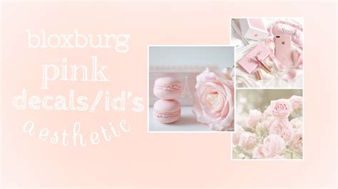 Roblox Bloxburg Decals Aesthetic And Cute Pink Decals Youtube