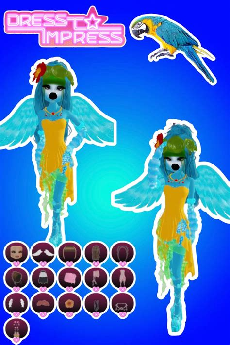 Blue Macaw Dti Fit In Themed Outfits Dress To Impress