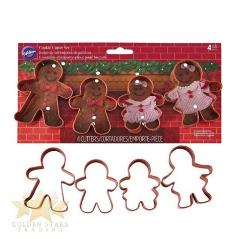 4pc Wilton Gingerbread Family Cookie Cutter Set – Golden Stars Trading