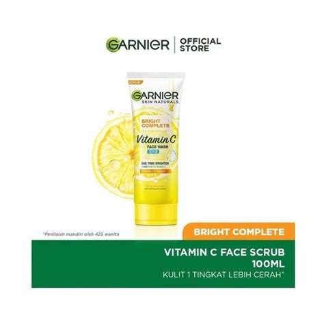 Garnier Bright Complete Vitamin C Face Wash 100ml Lazada Indonesia