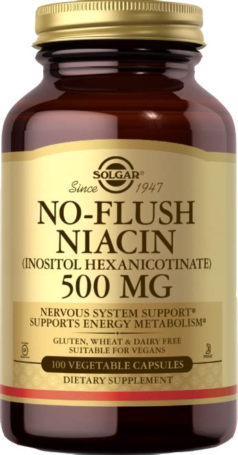 Solgar Kosher No Flush Niacin Inositol Hexanicotinate Mg