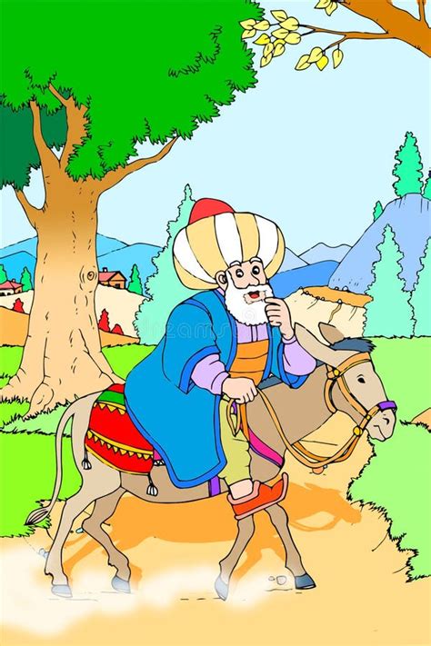 Nasreddin Hodja Turk Masalli Stock Illustration Illustration Of Turk