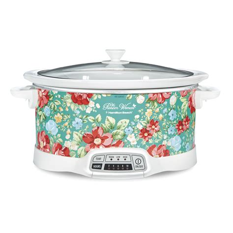 Pioneer Woman 7 Quart Programmable Slow Cooker With Removable Crock Vintage Floral Design