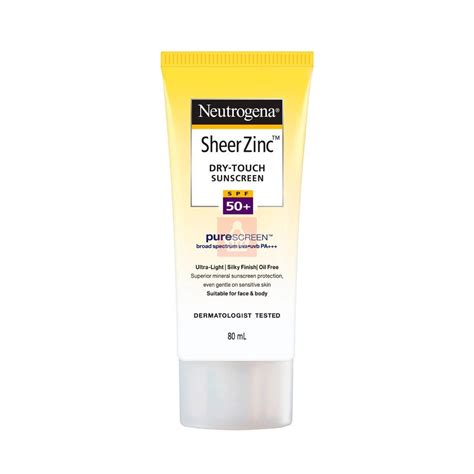 Neutrogena Sheer Zinc Dry Touch Sunblock Spf 50 80ml