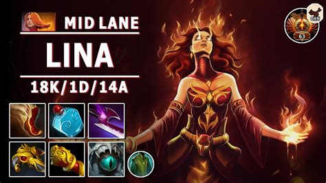 Lina Mid Lane 7 30e Great Mid Play Dota 2 Immortal Gameplay YouTube