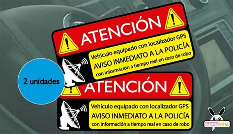 Unidades Vinilos Adhesivos Pegatina Sticker Alarma Con Aviso