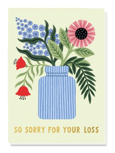 So Sorry For Your Loss Vase Card Paper Tiger